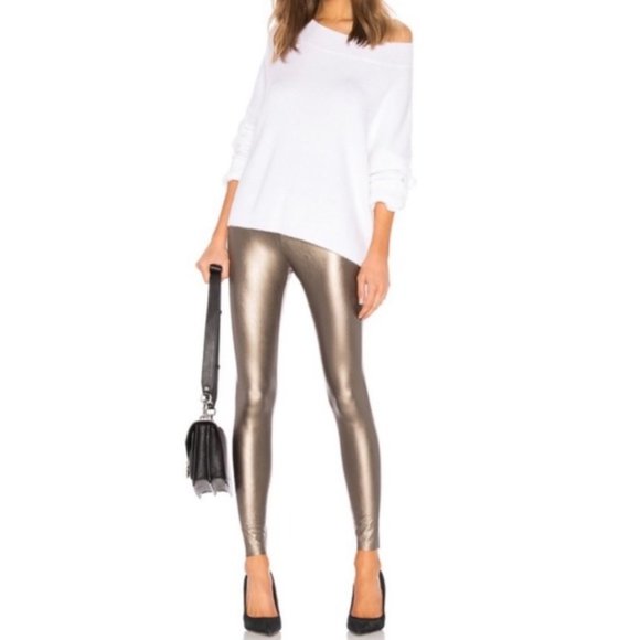 Commando Faux Leather Leggings in Color Gold